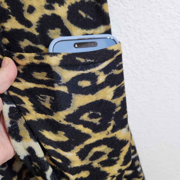 Catherine Malandrino Leopard Print Duster Vest, NEW W Tags, Small, Deep Pockets - Picture 5 of 14